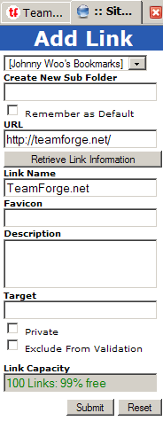 Add Link Dialog