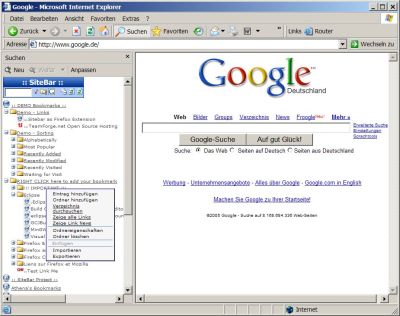 SiteBar Screenshot - Click to show its full size